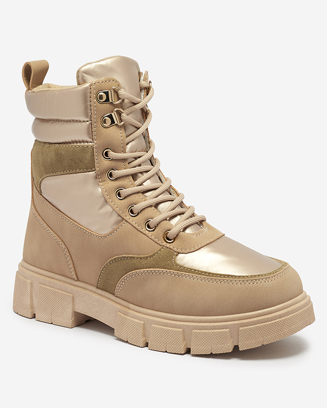 Hellbraune isolierte Damenstiefel Kasemi- Footwear