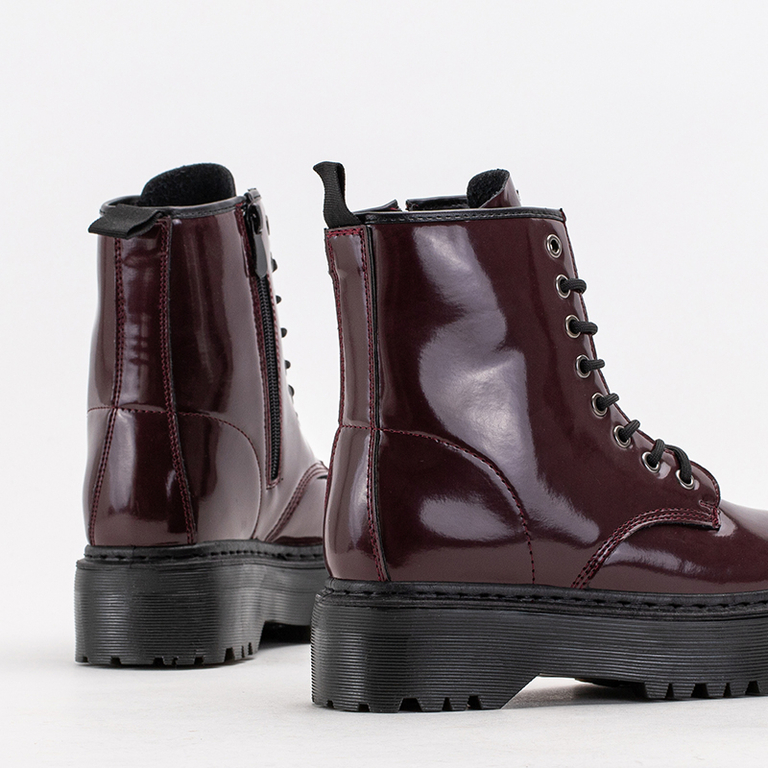 Burgunderrot lackierte Beretta Stiefel - Schuhe