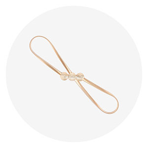 Elastischer Damengürtel in Gold mit Ringen - Accessoires