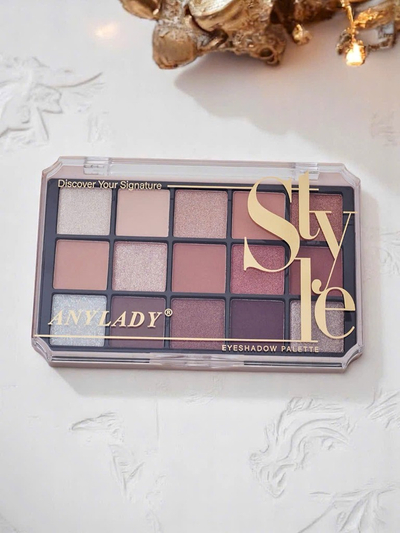 ANYLADY Palette mit 15 Lidschatten mit Glitter und Matt Ruby Glamour