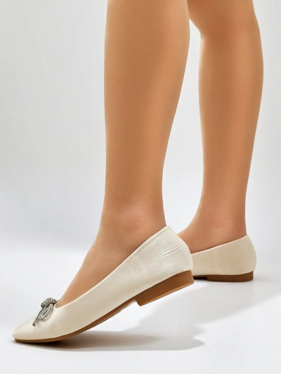 Royalfashion Damen Ballerinas mit Schleife und Glanz Ofenal