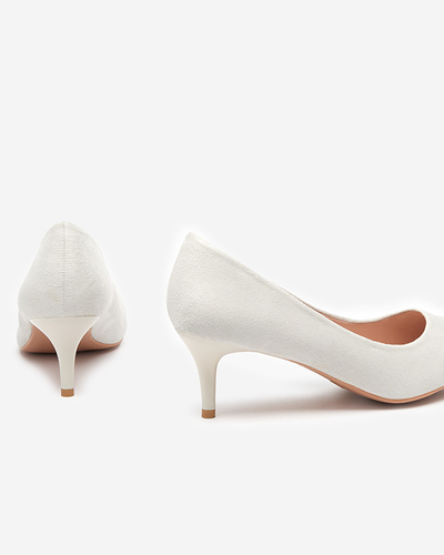 OUTLET Hellgraue Damenpumps mit niedrigem Absatz Oia - Kleidung