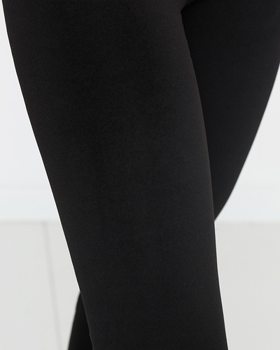 Schwarze klassische isolierte Damenleggings - Kleidung