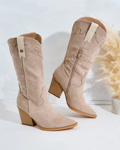 Royalfashion Damen Cowboystiefel mit Absatz Kowib