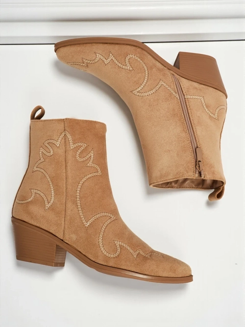 Жіночі ботильйони-ковбойки Velvet Ash – на підборах