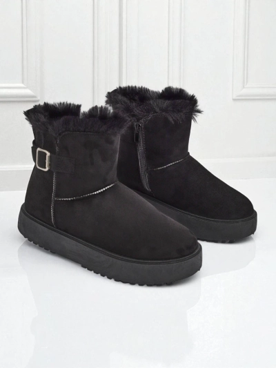Royalfashion Kurze Damenstiefel im Schneestiefel-Stil Winter Crest