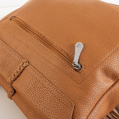 Camel Umhängetasche mit Fransen - Handtaschen