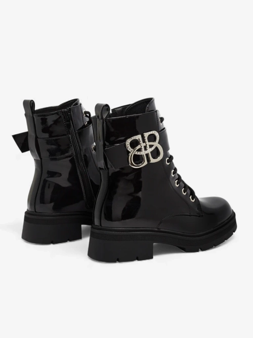 Botki Damskie Luna Czarne Skórzane Eleganckie na Jesień