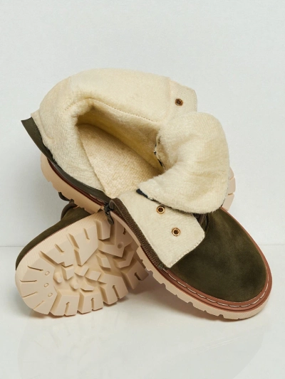 Damen Trapper Stiefeletten mit Fell Tessara