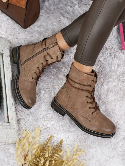 Ботильйони Жіночі Flora Коричневі Синтетичні Casual на Осінь