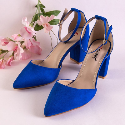 Сині жіночі туфлі на підборах Luxuriance