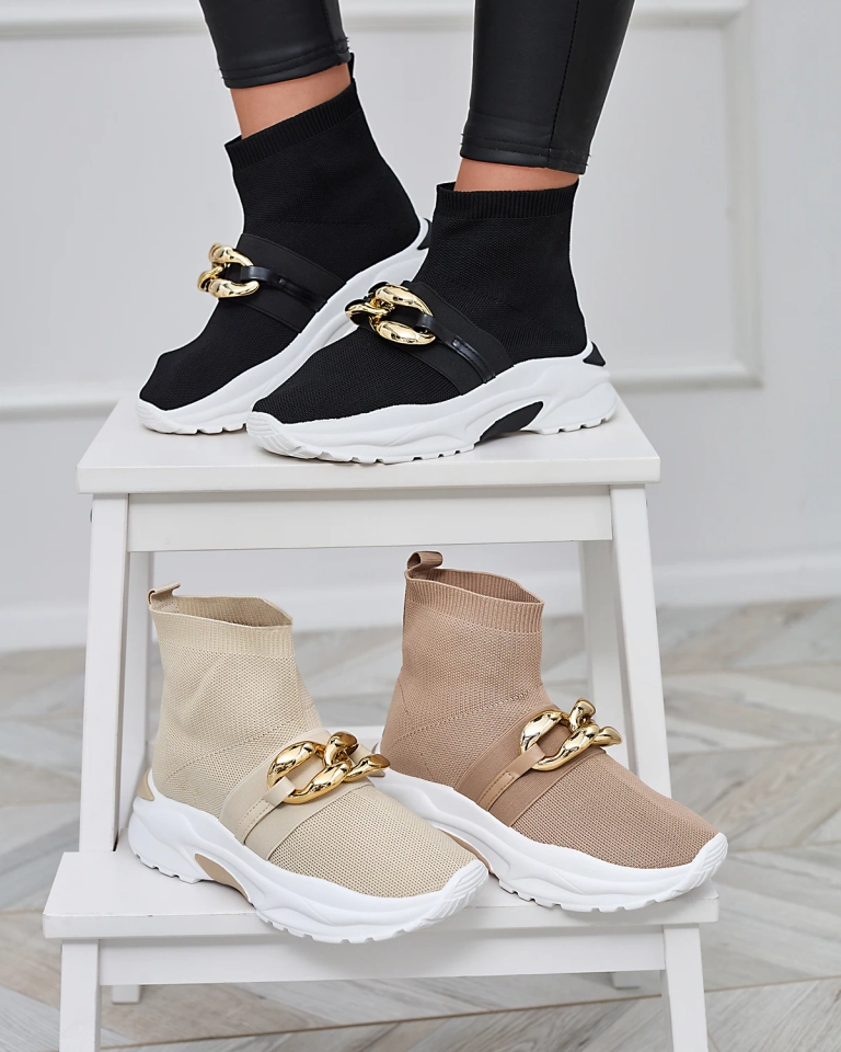 High Deveris Beige Sneaker für Damen - Schuhe