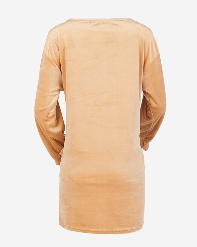 Lange Tunika für Damen mit Camel Zirkonia - Kleidung