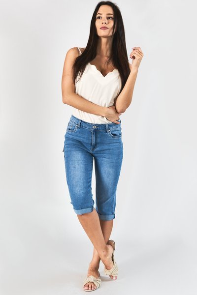 Kurze Jeanshose für Damen - Hose 1