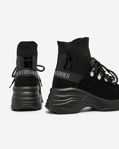 Royalfashion Damen schwarz isolierte Aleppo Sneaker