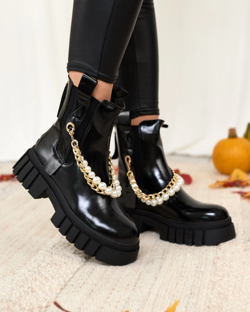 Royalfashion Чорні жіночі черевики Zifosca