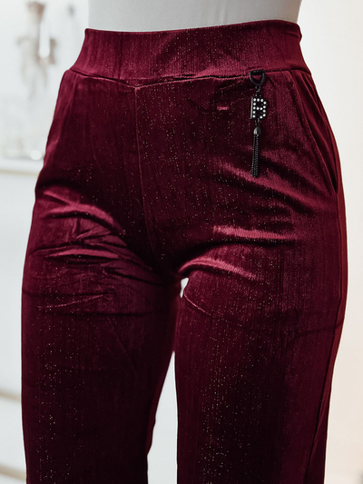Royalfashion Dunkelbraune Cordstoffhose für Damen