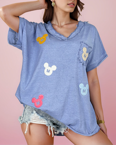 Жіноча футболка з нашивками Royalfashion