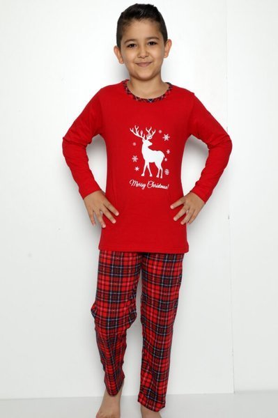 Roter Weihnachtspyjama für Kinder - Kleidung