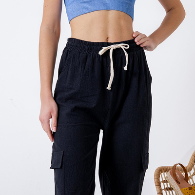 Schwarze Damen Cargohose PLUS GRÖSSE - Kleidung