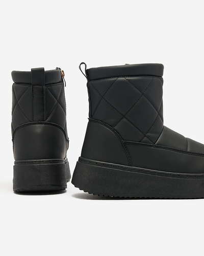 Royalfashion Schwarz Damenstiefel a'la Schneestiefel Kacecica