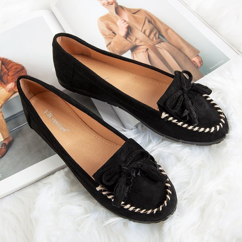 Чорні мокасини на плоскій підошві Sinsej - Взуття