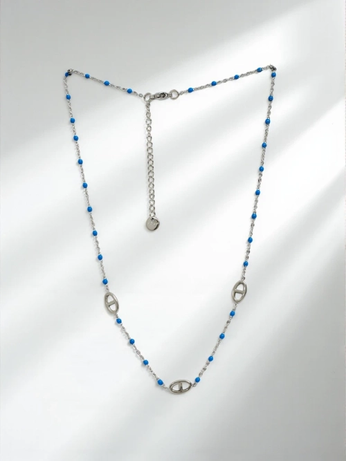 Намисто Argenta Bluette – нержавіюча сталь і коралики Azzurra