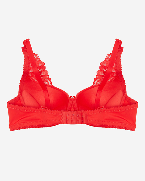 Червоний жіночий бюстгальтер з мереживом - Нижня білизна