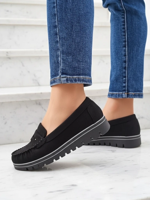 Sabella Чорні Мокасини з Екошкіри