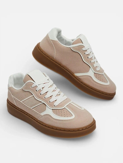 Sneakers Damen Luna Beige Ökologisch Lässig für den Frühling