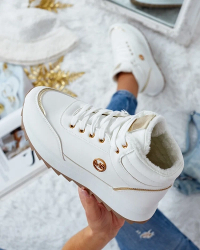 Royalfashion Warmed women's sneakers with fur Casill