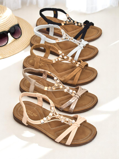 Royalfashion Damensandalen mit Imen-Verzierungen