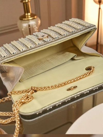 Royalfashion Damen Clutch Handtasche mit Zirkonia Elira Dusk