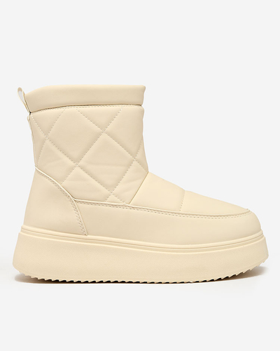 Royalfashion Beige Damenstiefel a'la Schneestiefel Kacecica