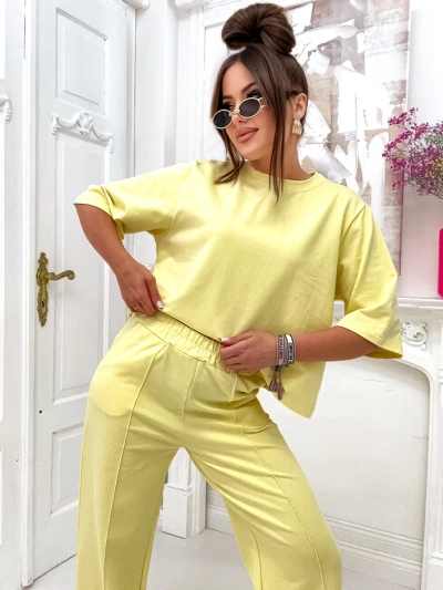Royalfashion Damen Baumwollset mit weiten Hosen