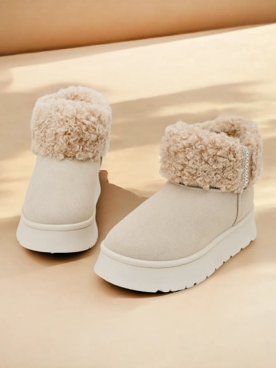 Royalfashion Damen Schneestiefel mit Pelz Rovvoy