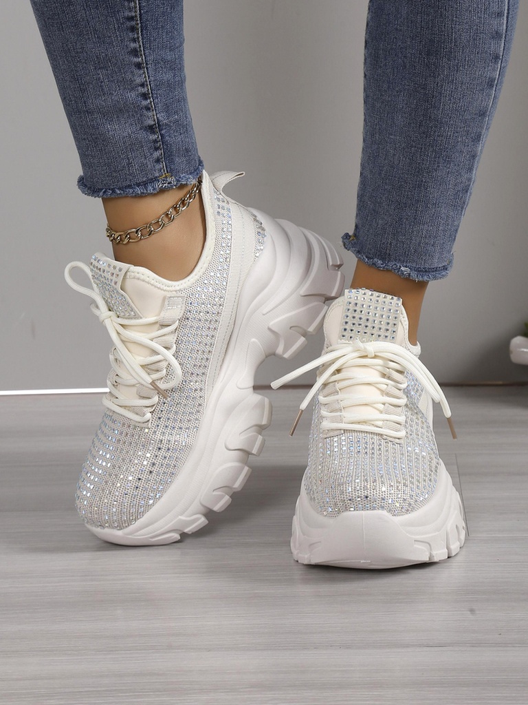 Royalfashion Damen Sport-Sneaker mit Strass Blysco