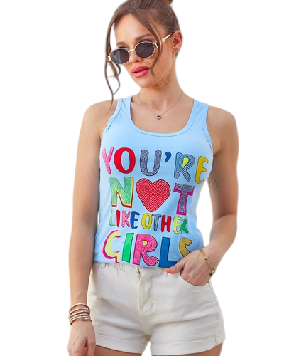 Royalfashion Damen Baumwoll-Tanktop mit Trägern und Prints