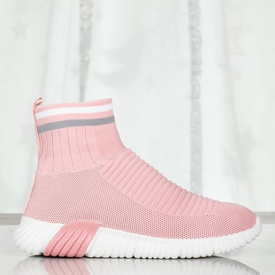 Rosa Sportschuhe mit dekorativer Socke Sallitsa - Schuhe 1