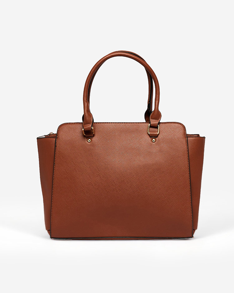 Royalfashion Braune Damenhandtasche aus Ökoleder