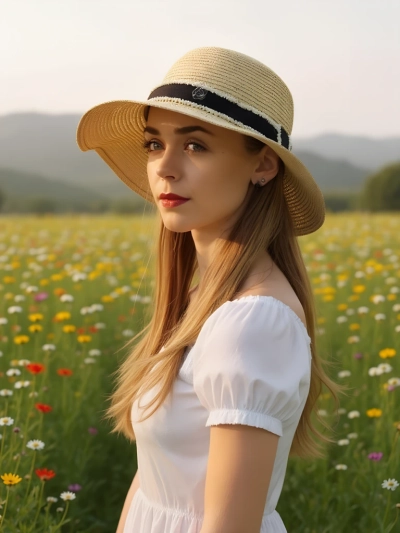 Royalfashion Damen Strohhut Sunny Meadow