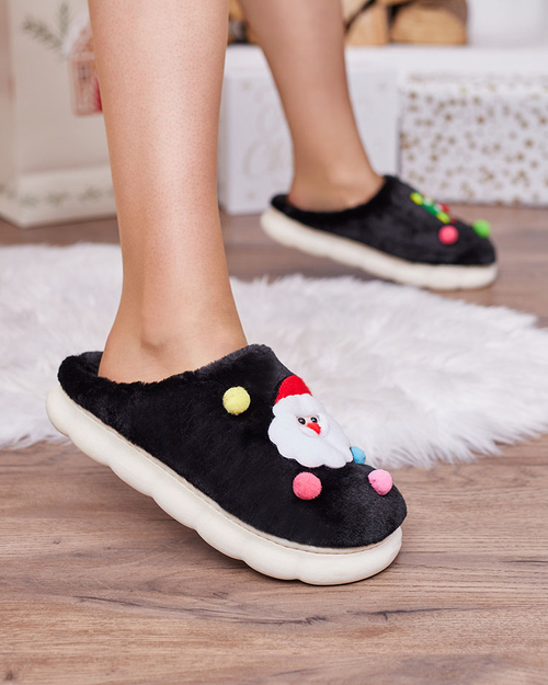 Різдвяні жіночі капці Royalfashion чорні Fertemse