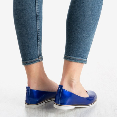 Blaue Kobalt-Slipper für Damen von Cyganeska - Schuhe 1