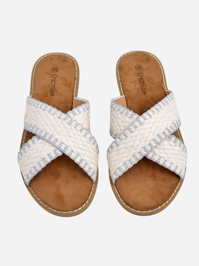 Royalfashion Damensandalen mit gewebten Riemen Bornes