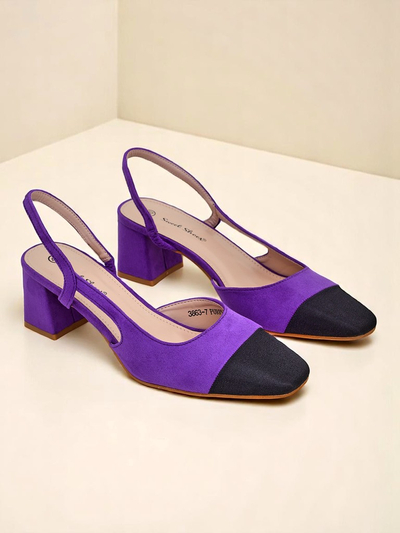 Royalfashion Damen Pumps mit niedrigem Absatz und dekorativer Spitze Eleganzo