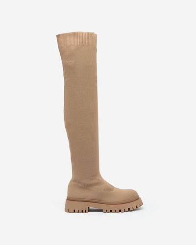 Royalfashion Braun Damenstiefel zum Hineinschlüpfen Radgitas