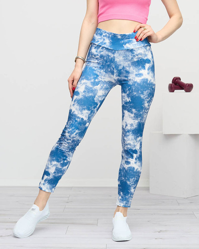 Gemusterte blaue Damengamaschen - Kleidung