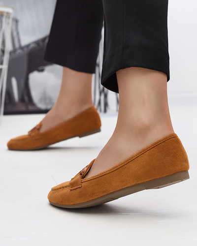 Loafer aus Öko-Wildleder für Damen in der Farbe Reiaka Camel - Schuhe