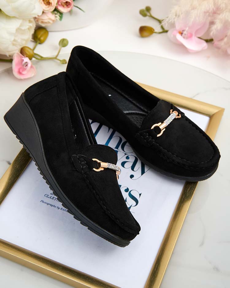 Royalfashion Damen eko Wildleder Mokassins Ewo