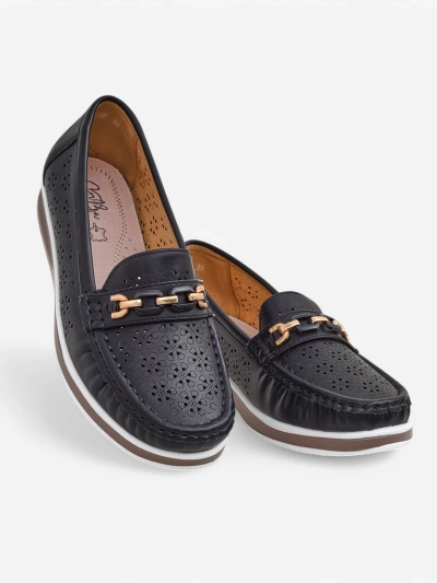 Royalfashion Damen perforierte Mokassins Cerro